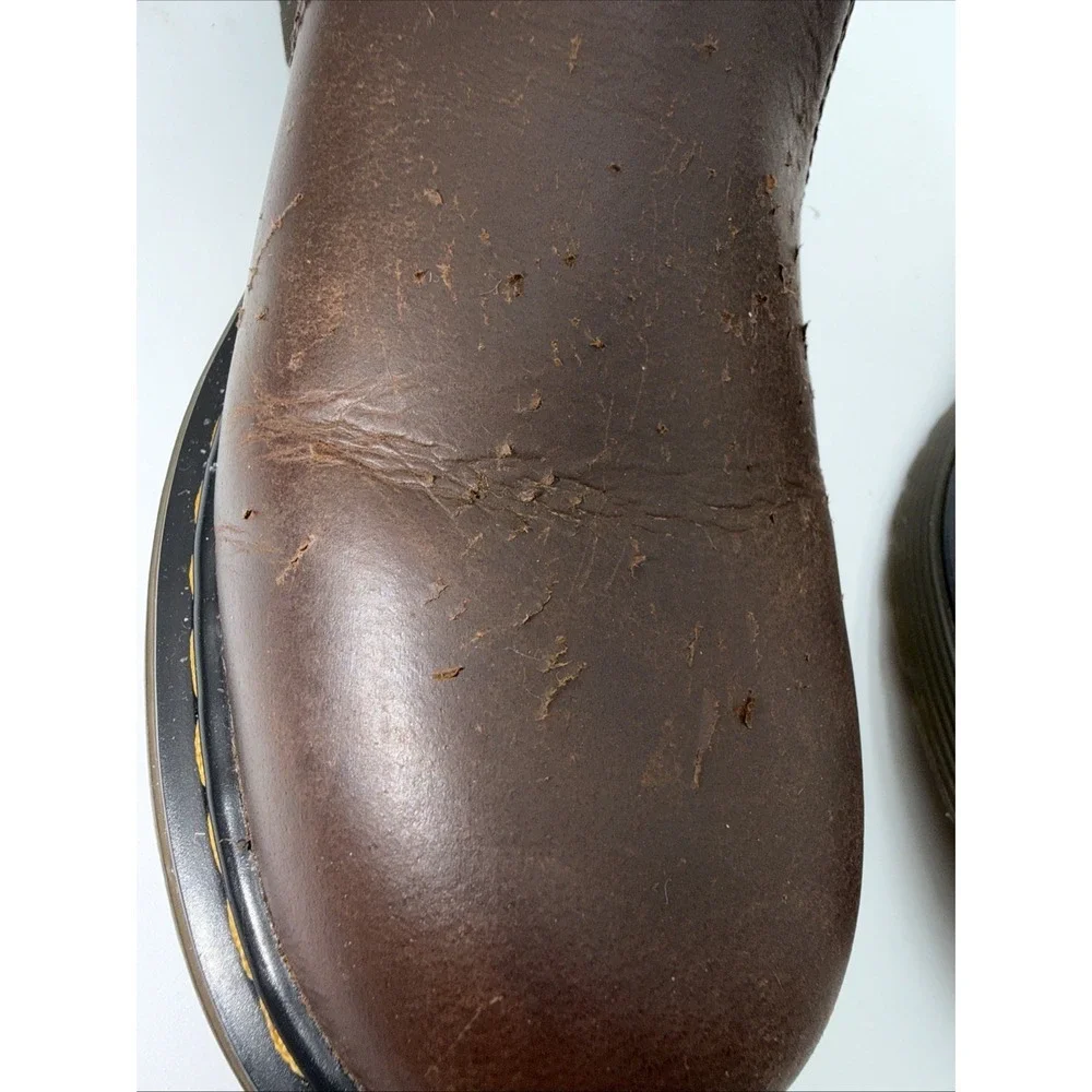 Dr Martens Slip 2976 Alyson Dark Brown Snowplow Classic Doc READ‎ Youth Size 3